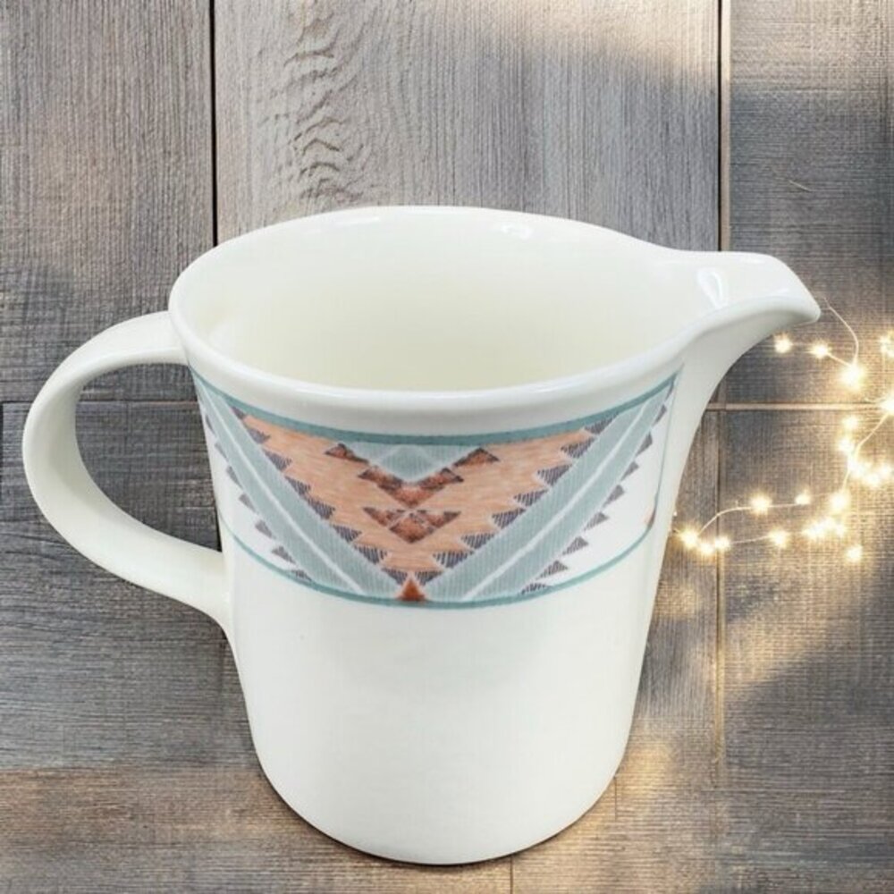 Mikasa Intaglio Santa Fe Ceramic Small Pitcher Creamer Stoneware Malaysia VTG‎